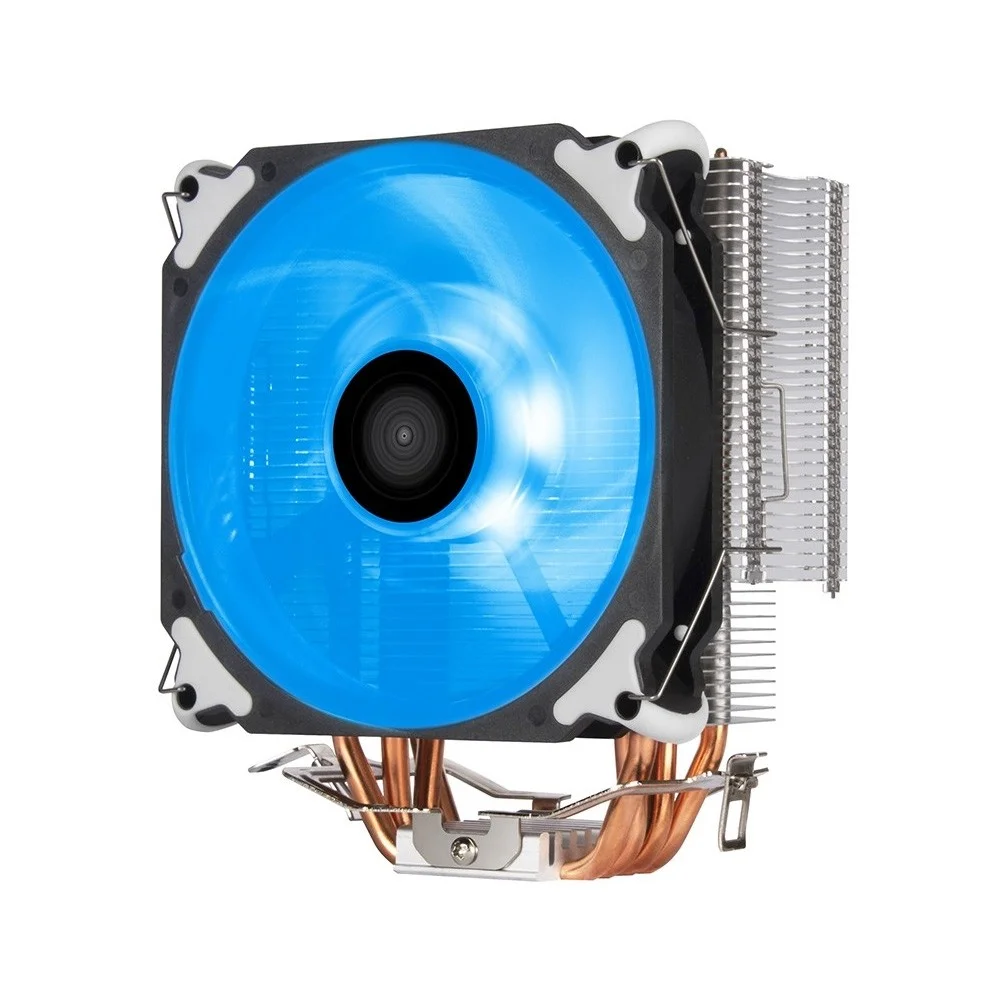 خنک‌کننده پردازنده بادی SilverStone AR12 RGB با فن 120mm PWM RGB و تکنولوژی تماس مستقیم لوله حرارتی (HDC) سازگار با Intel LGA