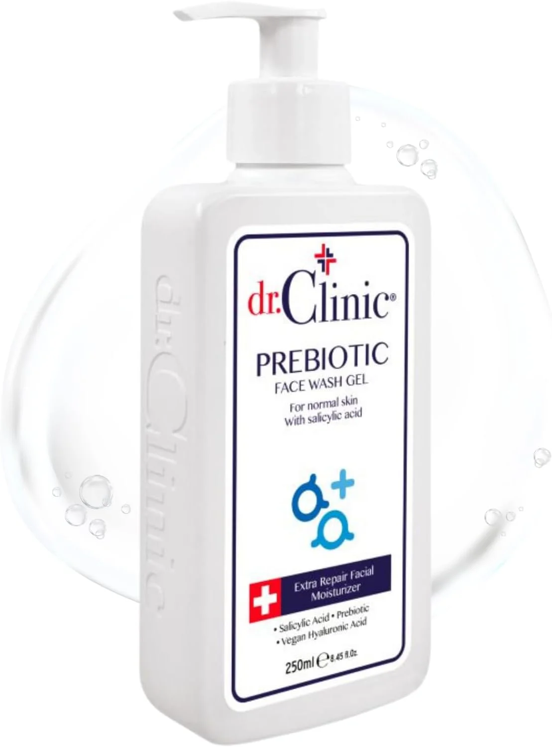 ژل شستشوی صورت پریبیوتیک دکتر کلینیک مناسب پوست نرمال - شستشوی آبرسان صورت با سالیسیلیک اسید - 250 میلیلیتر ژل شستشوی صورت پریبیوتیک دکتر کلینیک مناسب پوست نرمال - شستشوی آبرسان صورت با سالیسیلیک اسید - 250 میلیلیتر
