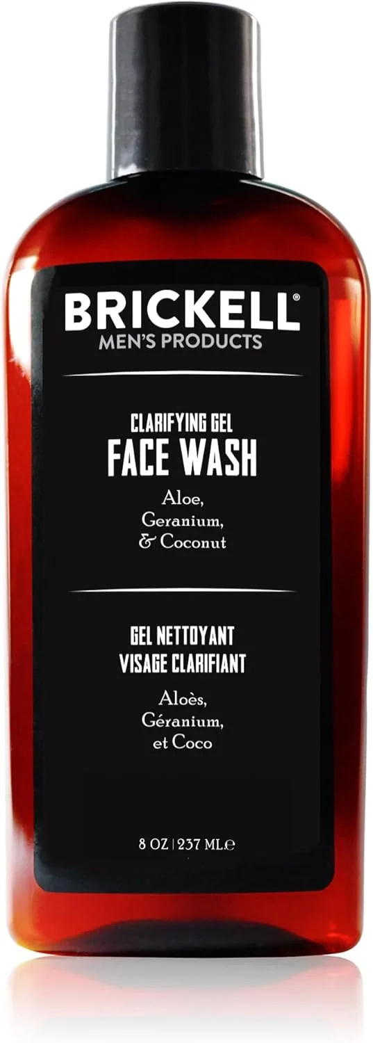 ژل شستشوی صورت مردانه Brickell، پاک کننده روزانه طبیعی و ارگانیک غنی شده با ژرانیوم، نارگیل و آلوئه ورا، 236 میلی لیتر، معطر ژل شستشوی صورت مردانه Brickell، پاک کننده روزانه طبیعی و ارگانیک غنی شده با ژرانیوم، نارگیل و آلوئه ورا، 236 میلی لیتر، معطر