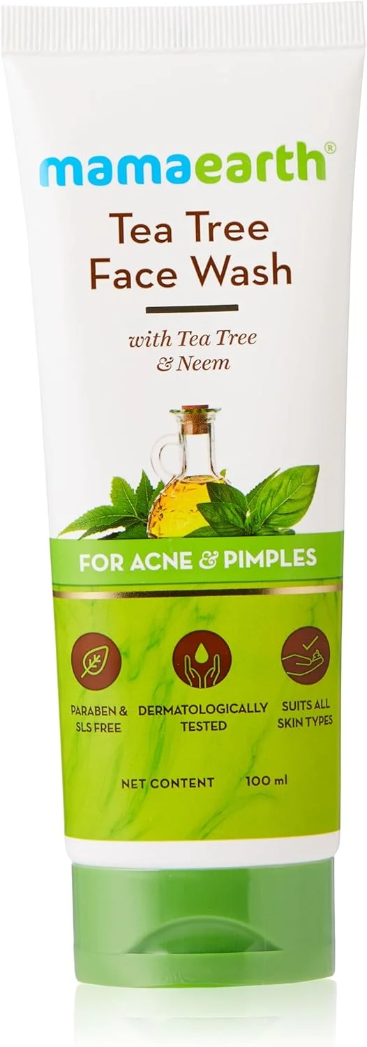 شوینده صورت درخت چای ماماارت برای پوستی شفاف و بدون جوش | غنی شده با درخت چای، چریش و آلوئه ورا | مبارزه با جوش ها، از بین بردن چربی اضافی و پاکسازی پوست | بدون SLS، مناسب برای انواع پوست | 100 میلی لیتر شوینده صورت درخت چای ماماارت برای پوستی شفاف و بدون جوش | غنی شده با درخت چای، چریش و آلوئه ورا | مبارزه با جوش ها، از بین بردن چربی اضافی و پاکسازی پوست | بدون SLS، مناسب برای انواع پوست | 100 میلی لیتر