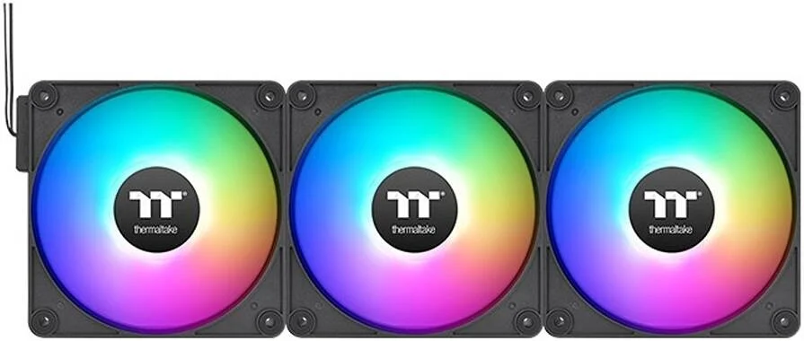 فن خنک کننده Thermaltake CT140 EX ARGB Sync PC، سایز 140 میلی‌متر، پره‌های استاندارد، سرعت فن 1800 دور در دقیقه، جریان هوای فن 90.3 CFM، نوع بلبرینگ هیدرولیک، بسته 3 عددی، مشکی | CL-F182-PL14SW-A