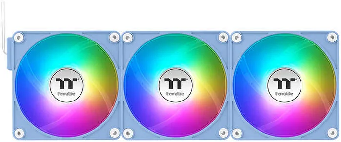 فن خنک کننده Thermaltake CT140 EX Reverse ARGB Sync PC، سایز 140 میلی متر، پره های معکوس، سرعت فن 1800 دور در دقیقه، جریان هوای فن 94.95 CFM، نوع بلبرینگ هیدرولیک، بسته 3 عددی، آبی Hydrangea | CL-F199-PL14BU-A