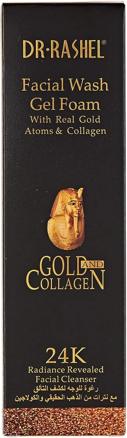 ژل شستشوی صورت دکتر راشل حاوی ذرات طلای واقعی و کلاژن، 100 میلی لیتر ژل شستشوی صورت دکتر راشل حاوی ذرات طلای واقعی و کلاژن، 100 میلی لیتر