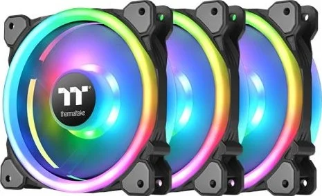 فن رادیاتور Thermaltake Trio 14 RGB نسخه TT Premium (بسته 3 عددی)، اتصالات USB 2.0 (9 پین)، ولتاژ نامی فن 12 ولت و 5 ولت، بلبرینگ هیدرولیک، سرعت فن 500 ~ 1500 دور در دقیقه | CL-F077-PL14SW-A