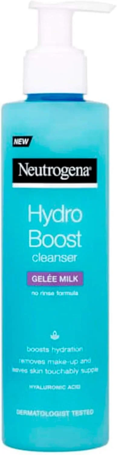 شیر پاک‌کن ژله‌ای نوتروژینا Hydro Boost، برای پوستی تمیز و شفاف، شستشوی صورت فرموله شده با هیالورونیک اسید، 200 میلی‌لیتر