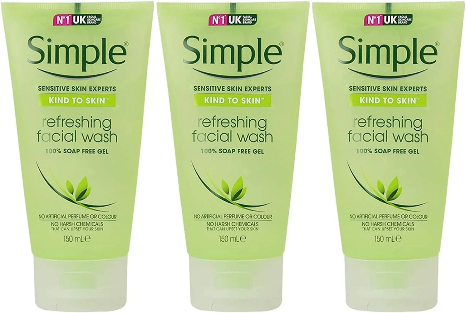 ژل شستشوی صورت طراوت بخش Simple Kind to Skin، 150 میلی لیتر (بسته 3 عددی) ژل شستشوی صورت طراوت بخش Simple Kind to Skin، 150 میلی لیتر (بسته 3 عددی)