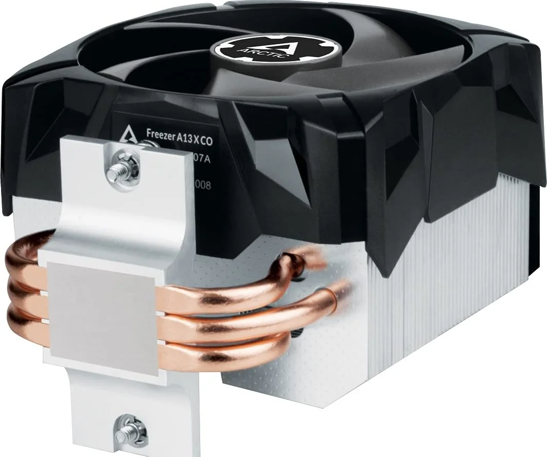 خنک کننده پردازنده Arctic Freezer A13 X Co، سازگار با سوکت AM4، قطر فن 92 میلی متر، بلبرینگ دوبل، 300-2000 دور در دقیقه، سطح نویز 0.3 Sone، مشکی | ACFRE00084A