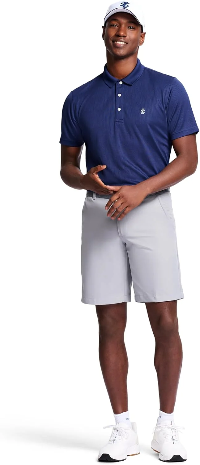 پولوشرت آستین کوتاه مردانه Izod با قابلیت کشسانی و عملکرد ورزشی گلف