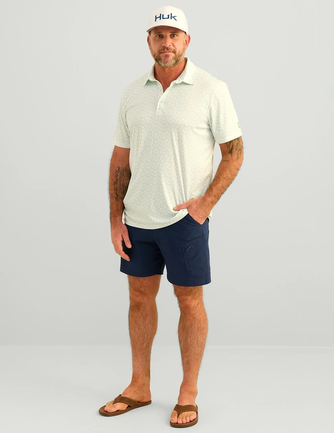 پولوشرت مردانه HUK Pursuit Pattern، پولوشرت آستین کوتاه با عملکرد بالا