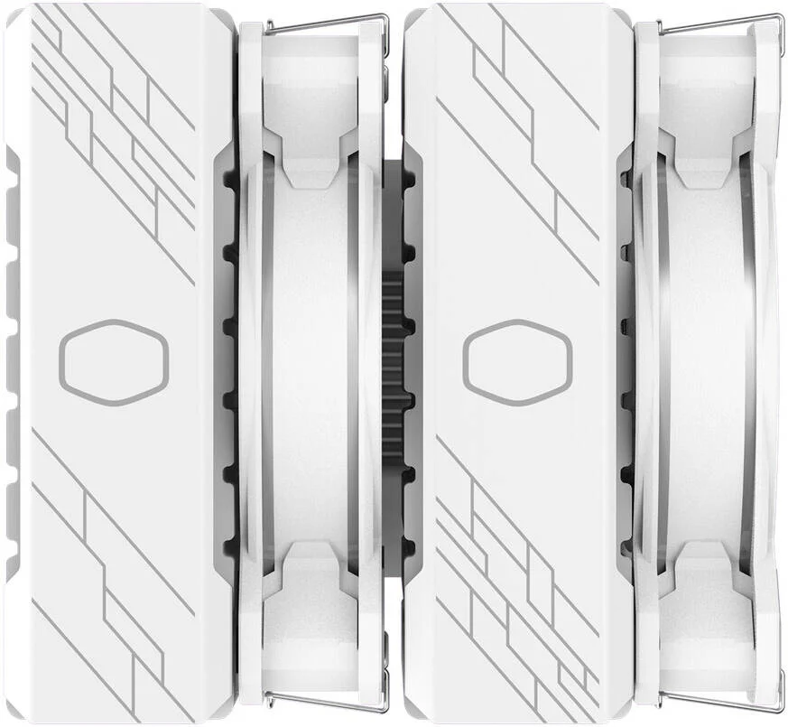 خنک کننده پردازنده (CPU) کولر مستر Hyper 622 Halo، فن دوگانه بازطراحی شده Halo، سرعت فن 2050 دور در دقیقه، جریان هوای 51.88 CFM، نوع بلبرینگ تفنگی، 6 لوله حرارتی، هیت سینک دو برج، سفید | RR-D6WW-20PA-R1