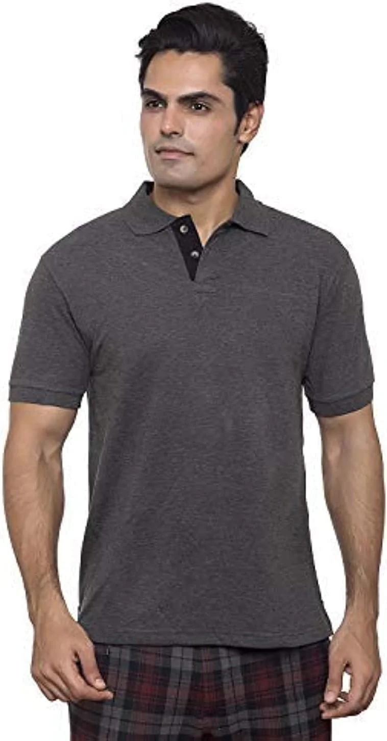 پولوشرت نخی مردانه یقه دار