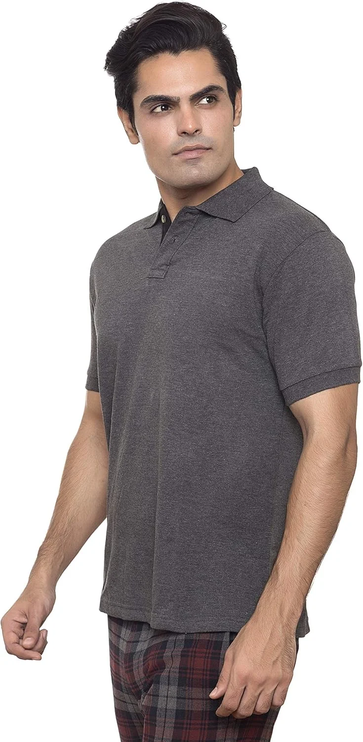 پولوشرت نخی مردانه یقه دار