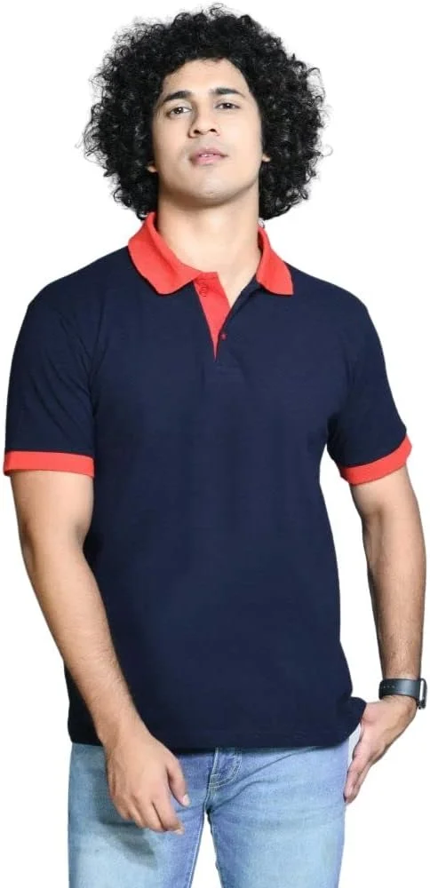 تی‌شرت مردانه GRECIILOOKS | تی‌شرت ساده یکدست | تی‌شرت یقه پولو | تی‌شرت آستین کوتاه مردانه | تی‌شرت مردانه مناسب استفاده روزمره | تی‌شرت یقه پولو با تن‌خور معمولی