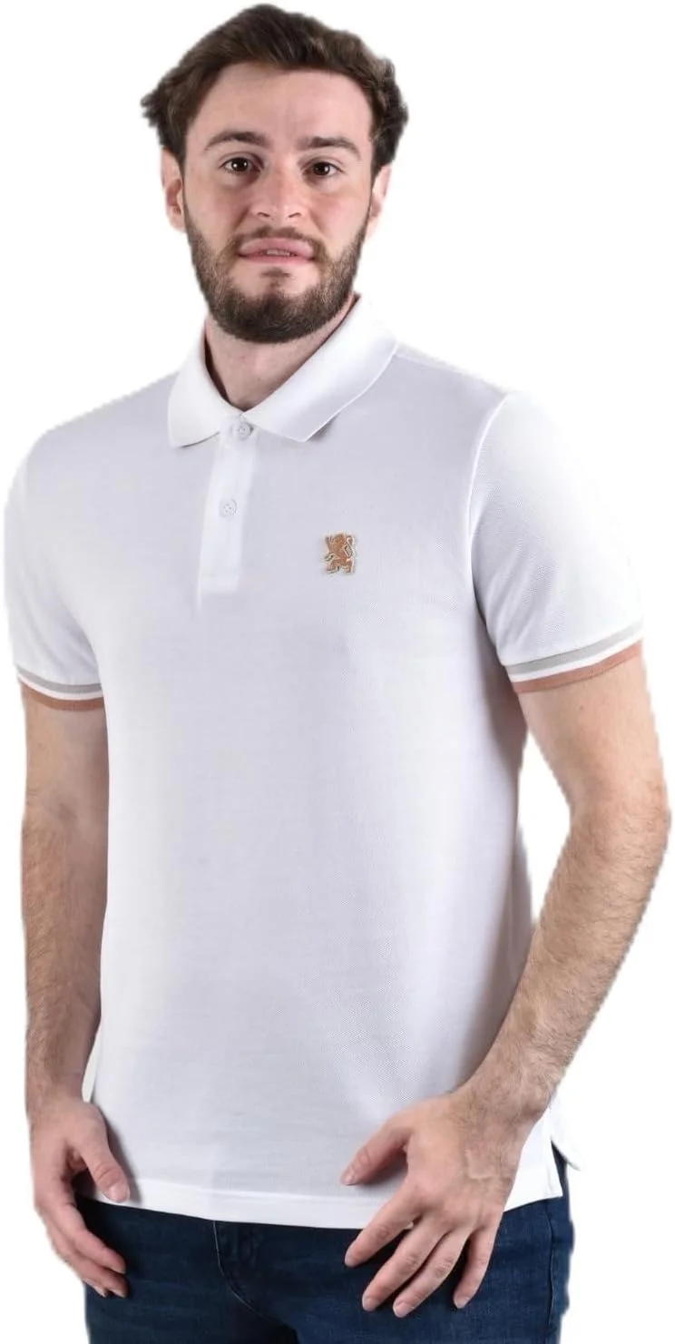 پولوشرت یقه دار مردانه جوردانو مدل Slim Fit با گلدوزی شیر