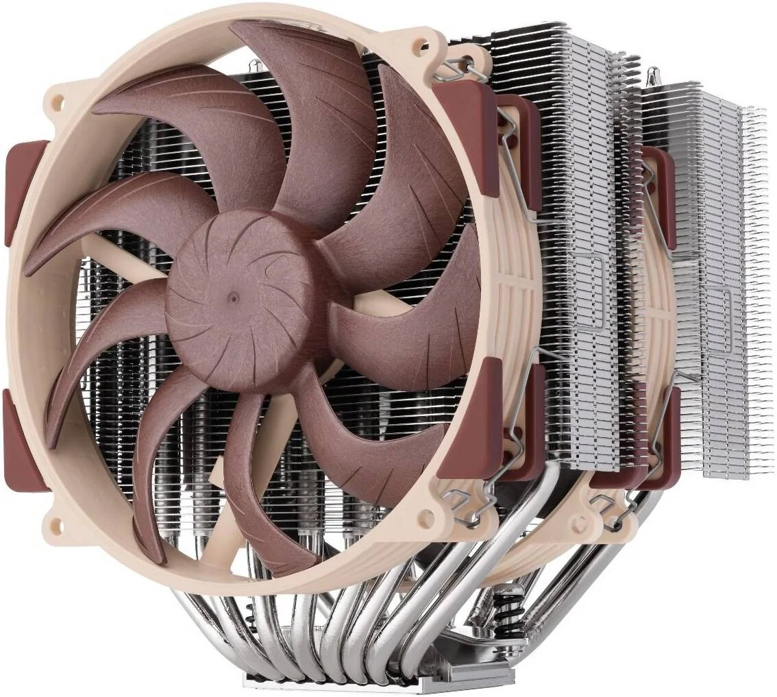 خنک کننده پردازنده Noctua NH-D15 G2 HBC، 2 عدد فن NF-A14x25r G2 PWM، 8 لوله حرارتی، سرعت فن 1500 دور در دقیقه، جریان هوای 91.58 CFM، لوله های مسی، پره های آلومینیومی، اتصالات لحیم کاری شده، پوشش نیکل | NH-D15 G2 HBC