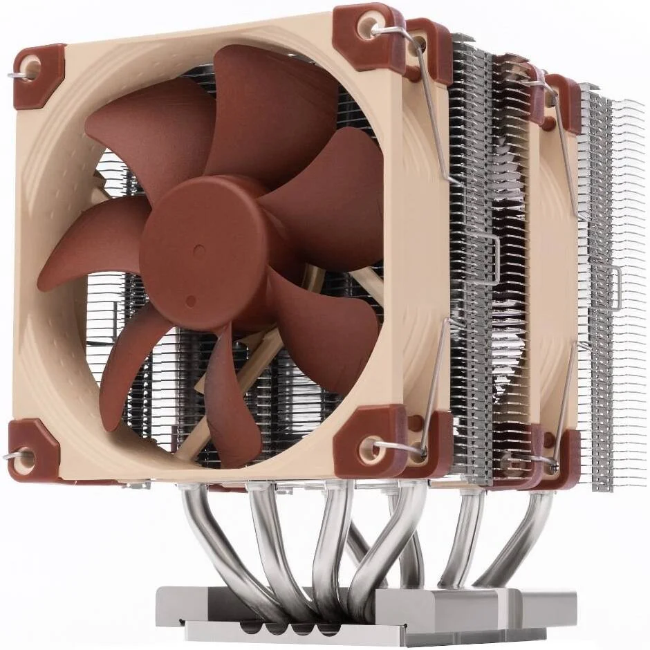 خنک کننده پردازنده Noctua NH-D9 DX-4189 4U، 2 عدد فن NF-A9 HS-PWM، سرعت فن 2500 دور در دقیقه، جریان هوای فن 56.68 CFM، کیت نصب SecuFirm2، لوله های حرارتی مسی، پره های خنک کننده آلومینیومی، قهوه ای | NH-D9 DX-4189 4U