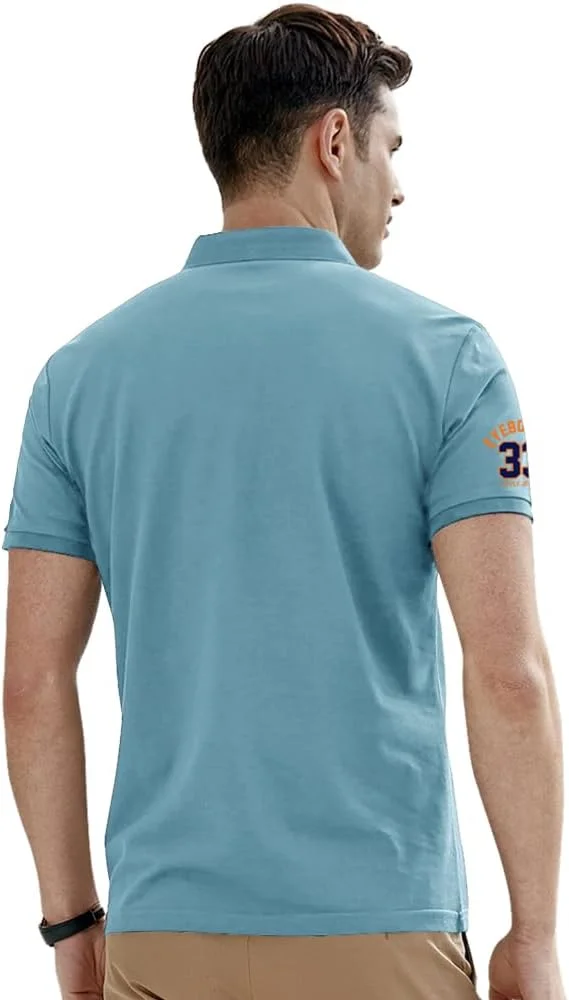تی شرت آستین کوتاه یقه پولو مردانه EYEBOGLER با تن خور معمولی و طرح ساده