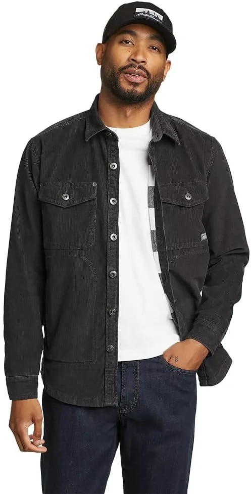 پیراهن مردانه دکمه دار آستین بلند Eddie Bauer مدل Faultline Cord کلاسیک