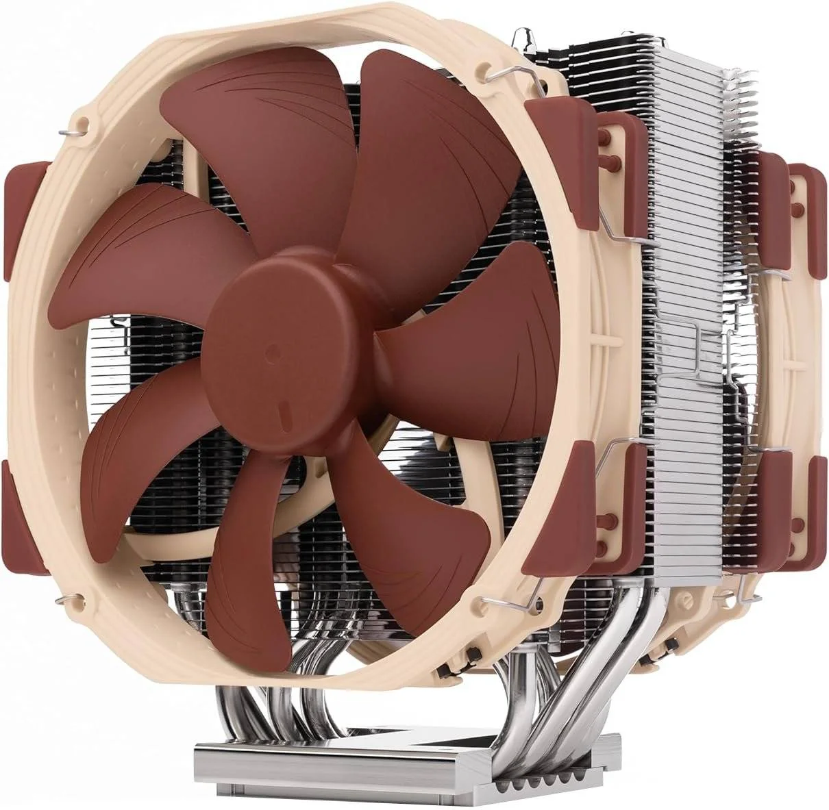 خنک کننده پردازنده Noctua NH-U14S TR5-SP6 با کیفیت عالی، 140 میلی‌متری، سوکت AMD sTR5 & SP6، 6 لوله حرارتی، سرعت فن 1500 دور در دقیقه، جریان هوا 140.2 متر مکعب در ساعت، قهوه‌ای | NH-U14S TR5-SP6
