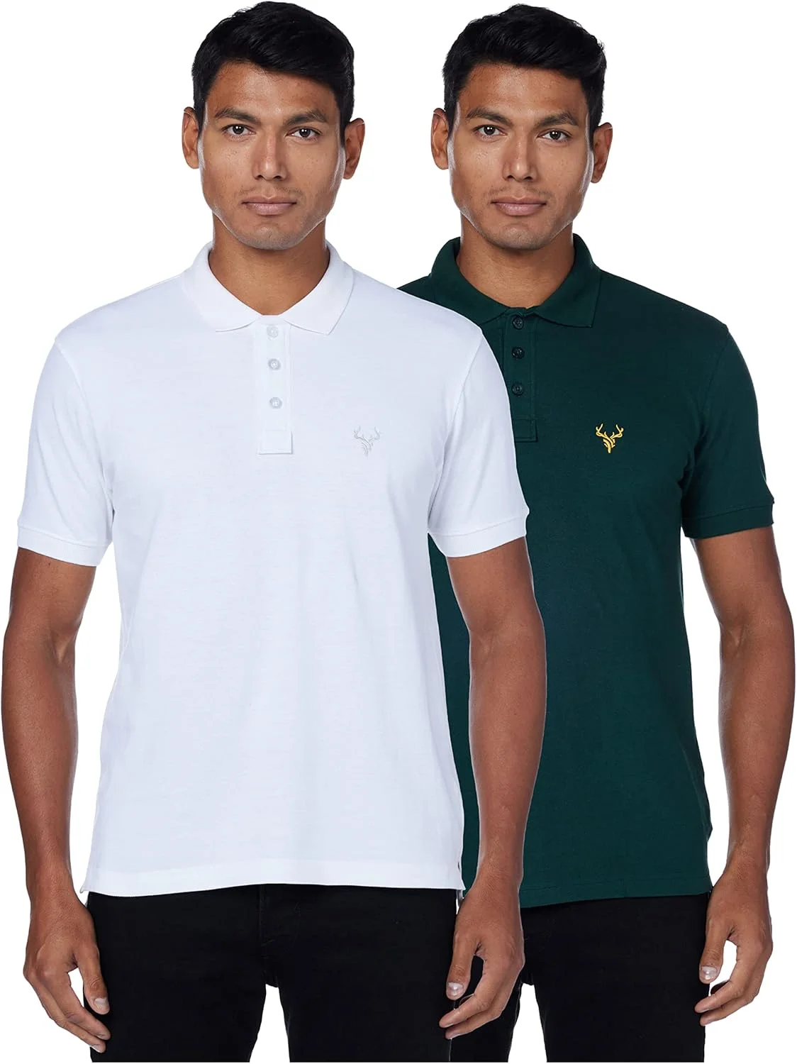 تی شرت یقه پولو آستین کوتاه مردانه با تن خور معمولی (بسته 2 عددی)