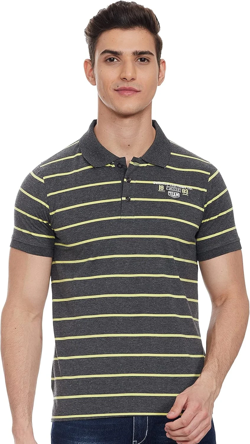 پولوشرت راه راه مردانه دنیکلو با برش معمولی