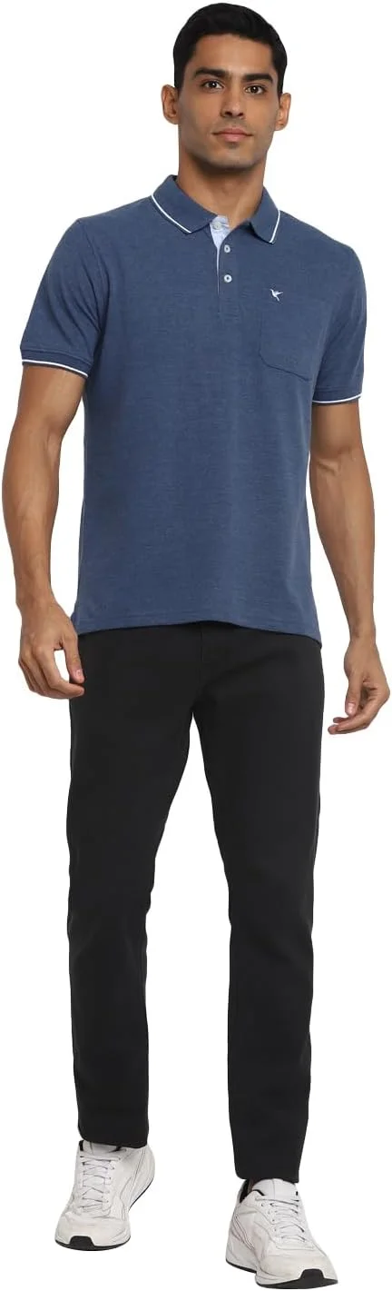 تی‌شرت پولو مردانه دنیکلو با یقه و جیب مدل DK 225