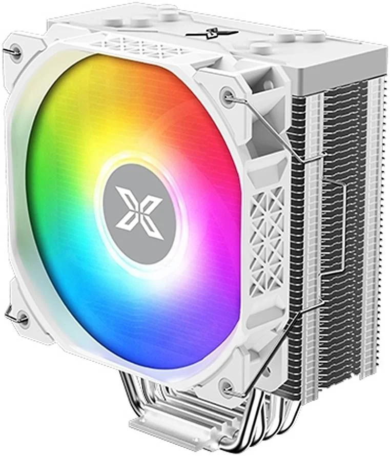 خنک کننده پردازنده Xigmatek Air-Killer S Arctic، سرعت فن 1800 دور در دقیقه، جریان هوای 82.2CFM، سطح نویز فن 25.3 dBA، فن LED رنگین کمانی X22C، کانکتور فن 4 پین (PWM)، سفید | EN47932