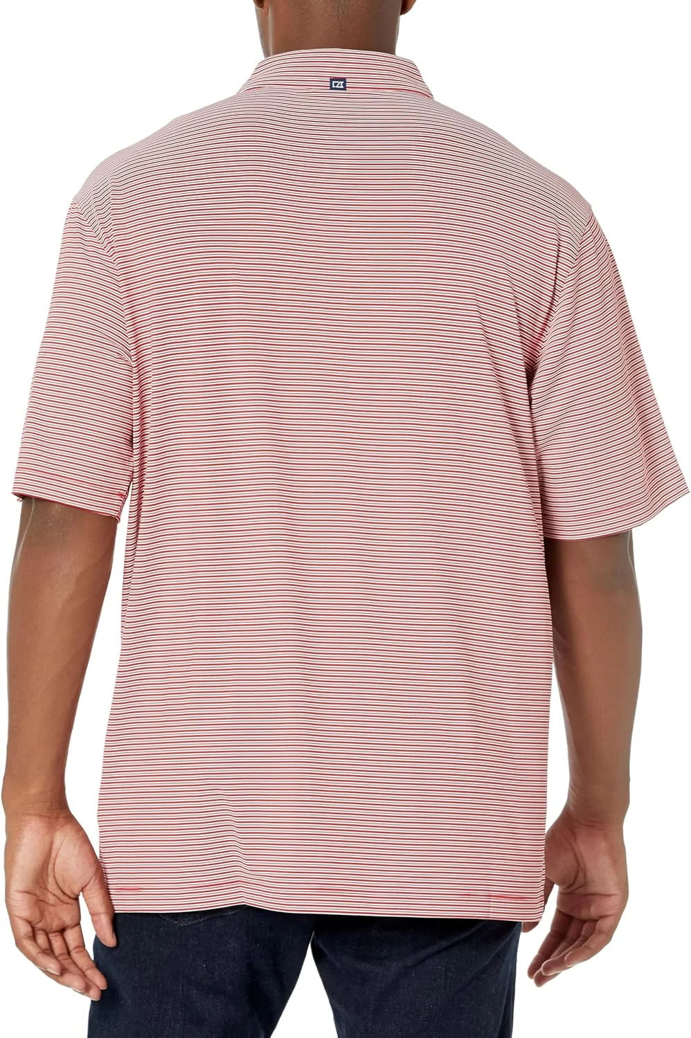 پولوشرت مردانه یقه دار کشی راه راه فورج اکو سایز بزرگ