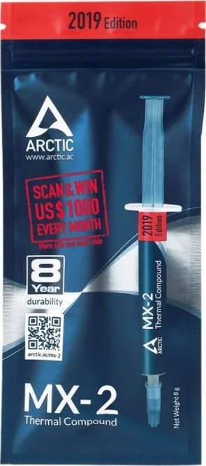 خمیر حرارتی Arctic MX-2 (4g) نسخه 2019، کارایی بالا بر پایه کربن، ماده رابط، 4 گرم | ACTCP00004B