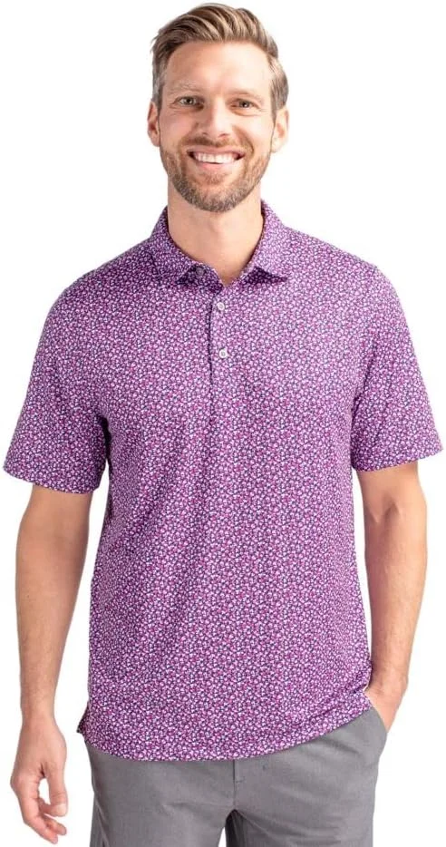 پولوشرت مردانه طرح ماگنولیا کاتر اند باک پایک با قابلیت کشسانی