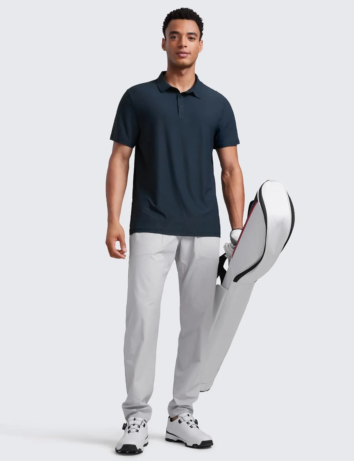 تی‌شرت پولو آستین کوتاه مردانه CRZ YOGA Cloudweight، سبک وزن، دارای قابلیت جذب رطوبت، مناسب برای ورزش و استفاده روزمره، دارای دکمه و مناسب برای گلف