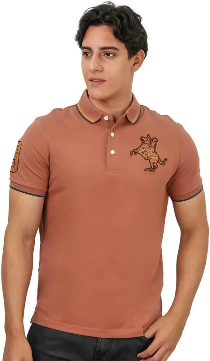 پولوشرت آستین کوتاه مردانه اسلیم فیت نخی