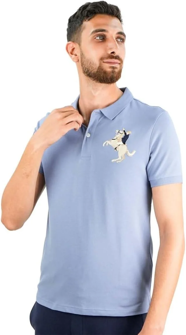 پولوشرت آستین کوتاه مردانه مدل ناپلئونی با فیت اسلیم