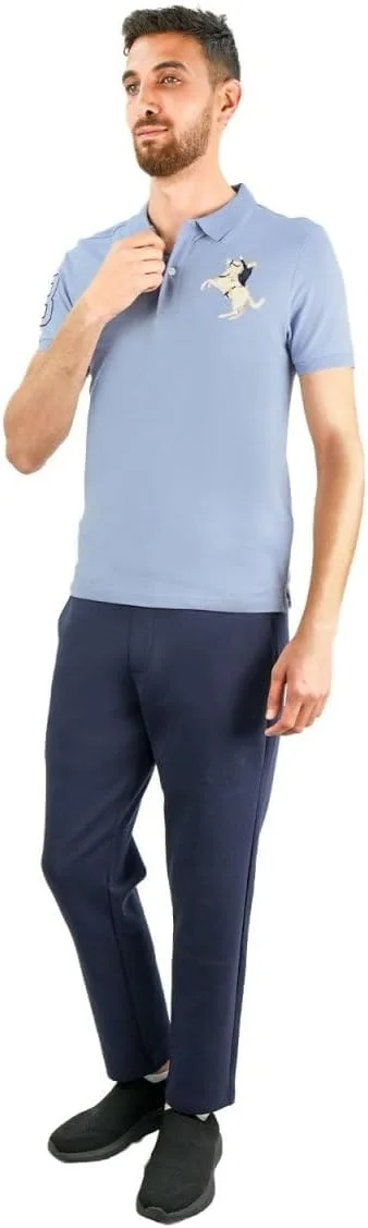 پولوشرت آستین کوتاه مردانه مدل ناپلئونی با فیت اسلیم