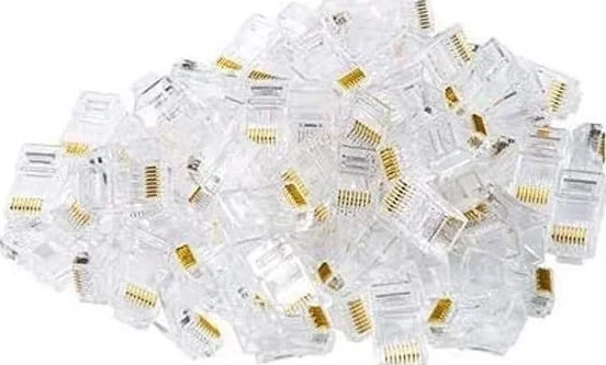 کانکتور RJ45 مدل AIF13 ای کو، دسته CAT6، بسته 100 عددی
