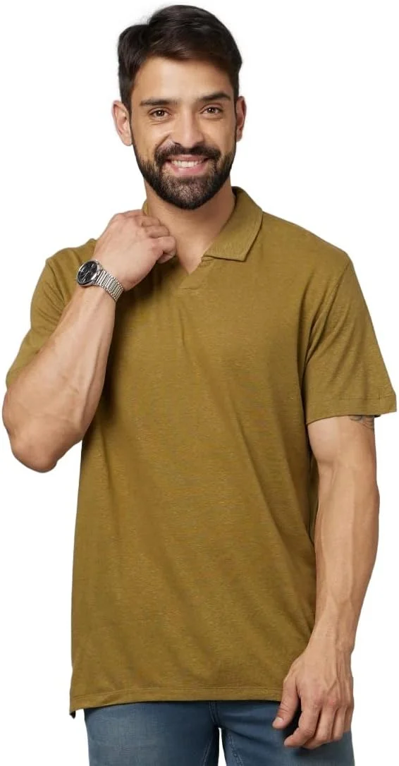 پولوشرت مردانه سلio، کتان خاکی پولوشرت مردانه سلio، کتان خاکی