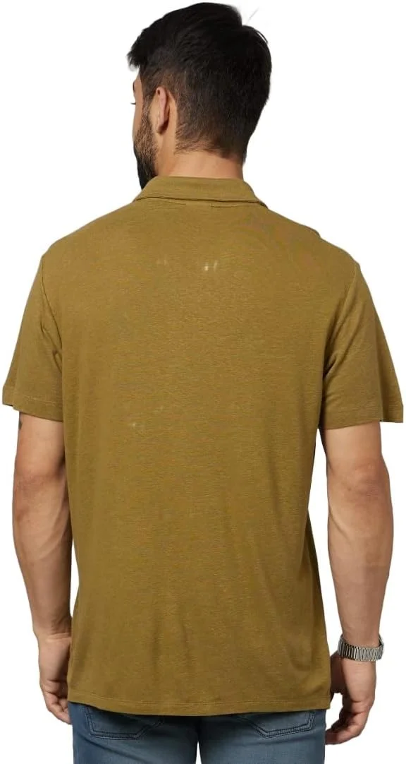 پولوشرت مردانه سلio، کتان خاکی