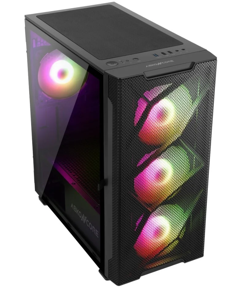 کیس کامپیوتر مینی تاور Abkoncore C550M، طراحی مشبک در جلو، دارای فن طیفی جلو (3 عدد)، فن طیفی 120 میلی متری عقب (1 عدد)، USB 3.0 x 1، USB 2.0 x 2، HD Audio/Mic - مشکی | C550M کیس کامپیوتر مینی تاور Abkoncore C550M، طراحی مشبک در جلو، دارای فن طیفی جلو (3 عدد)، فن طیفی 120 میلی متری عقب (1 عدد)، USB 3.0 x 1، USB 2.0 x 2، HD Audio/Mic - مشکی | C550M
