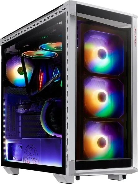 کیس مید تاور Adata XPG BATTLECRUISER، دارای 4 فن 120mm aRGB از پیش نصب شده، پشتیبانی از رادیاتور 360mm، دارای 4 پنل شیشه ای حرارت دیده 4mm، سفید | BATTLECRUSIER-WHCWW