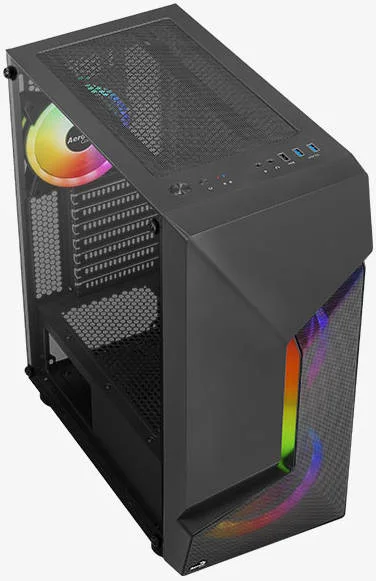 کیس مید تاور ایروکول Scape RGB، طراحی پنل جلویی مشبک با پنل جانبی شیشه حرارت دیده کامل، پشتیبانی از رادیاتور تا 360 میلی‌متر و 8 فن، USB3.0 x 2 + USB2.0 x 1 | HD Audio & Mic، مشکی | SCAPE-G-BK-V2