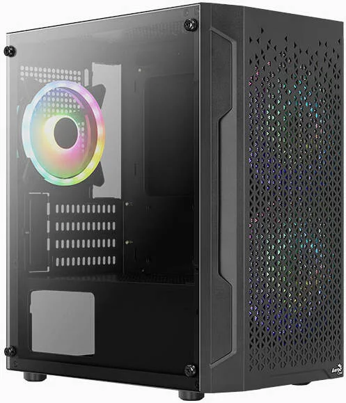 کیس ایروکول Trinity Mini Tower RGB، پشتیبانی از رادیاتور تا 240 میلی‌متر، شامل 2 عدد فن RGB 140 میلی‌متری و 1 عدد فن RGB 120 میلی‌متری، USB 3.0 x 2، USB 2.0 x 1، پنل کناری شیشه حرارت دیده، مشکی | Mini-G-BK-V3