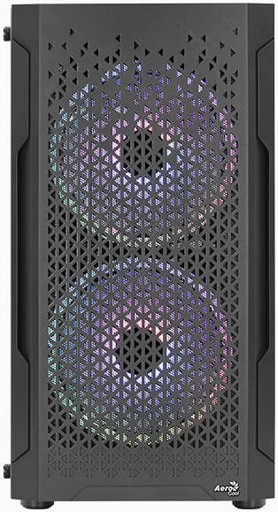 کیس ایروکول Trinity Mini Tower RGB، پشتیبانی از رادیاتور تا 240 میلی‌متر، شامل 2 عدد فن RGB 140 میلی‌متری و 1 عدد فن RGB 120 میلی‌متری، USB 3.0 x 2، USB 2.0 x 1، پنل کناری شیشه حرارت دیده، مشکی | Mini-G-BK-V3