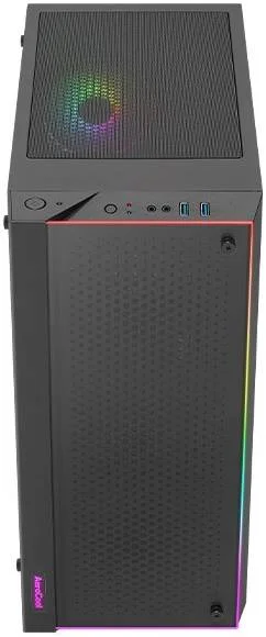 کیس کامپیوتر مید تاور آیروکول Skribble aRGB، شامل 1 عدد فن aRGB 120 میلی‌متری و 2 عدد فن مشکی 120 میلی‌متری، پشتیبانی از رادیاتور تا 360 میلی‌متر، جنس بدنه SPCC + ABS + فولاد 0.6 میلی‌متری، مشکی | Skribble-G-BK-v1