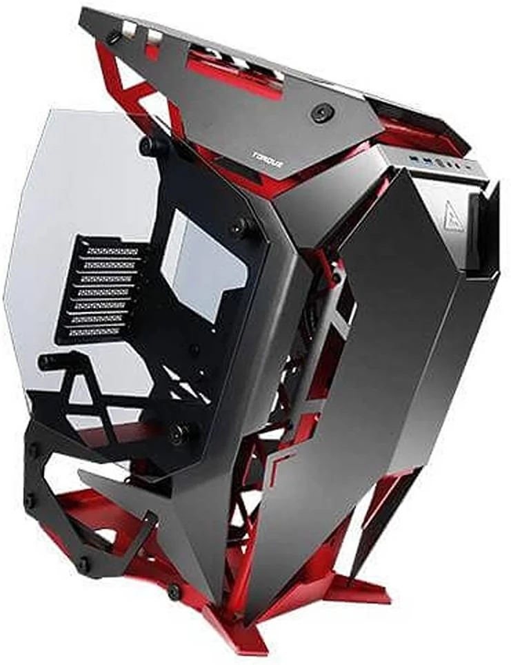 کیس کامپیوتر Antec Torque Mid Tower، جنس آلومینیوم + شیشه حرارت دیده، پشتیبانی از رادیاتور تا 360 میلی متر، USB3.0*2، صدا، پورت های ورودی/خروجی Type-C، قرمز/مشکی | TOCASE-00001