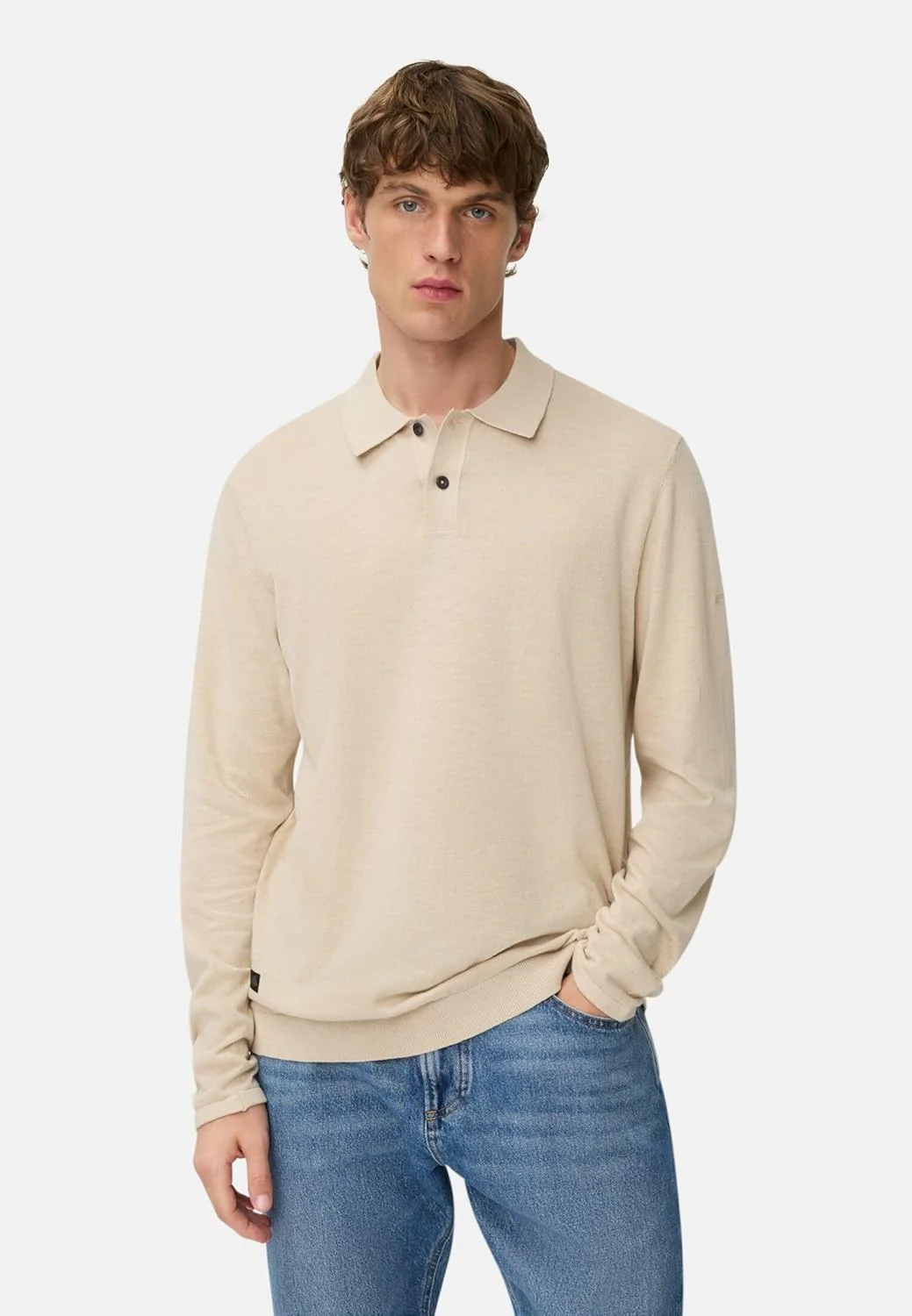پولوشرت آستین بلند مردانه کمل اکتیو، ساخته شده از پنبه خالص