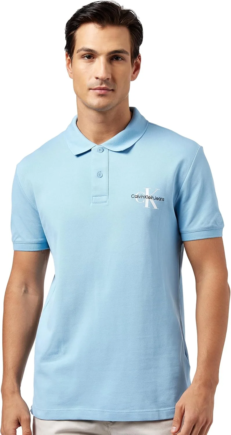 پولوشرت آستین کوتاه مردانه کلوین کلاین جینز مدل MONOLOGO POLO CEZ