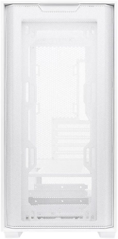 کیس کامپیوتر ASUS A21 micro-ATX، پنل جلویی مشبک، پشتیبانی از رادیاتورهای تا 360 میلی‌متر و کارت گرافیک‌های 380 میلی‌متر، قابلیت نصب تا 5 فن 140 میلی‌متری، مدیریت کابل تمیز، 1 جایگاه 2.5 اینچی، 2 جایگاه ترکیبی 2.5/3.5 اینچی، 2 پورت USB 3.2، سفید | 90DC00H3-B09010