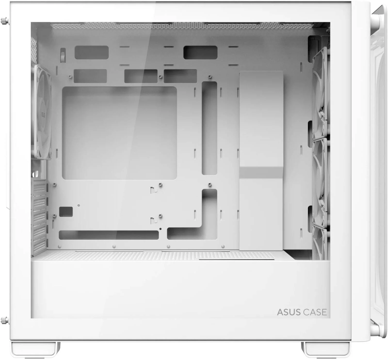 کیس کامپیوتر ایسوس A23 Plus، دارای 4 فن aRGB از پیش نصب شده، پشتیبانی از رادیاتور تا 360 میلی‌متر و 7 فن 120 میلی‌متری، سازگار با کارت گرافیک 380 میلی‌متری، پنل جلویی USB Type-C I/O، سفید | 90DC00K3-B19010
