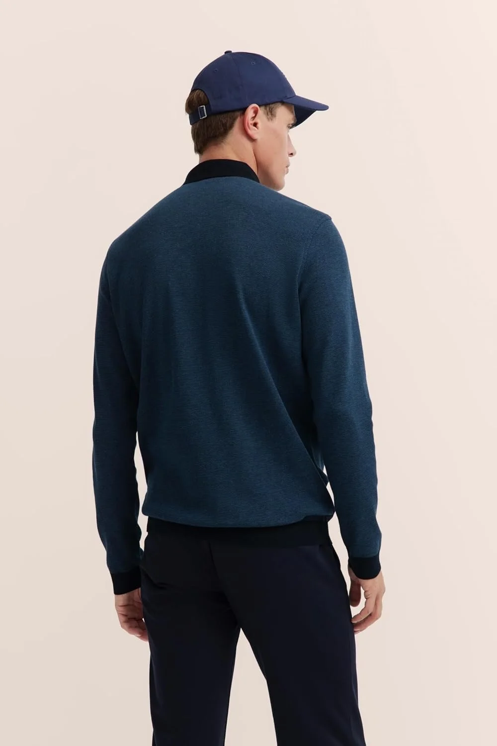 پولوشرت آستین بلند مردانه بوگاتی مدل 8131-65082b