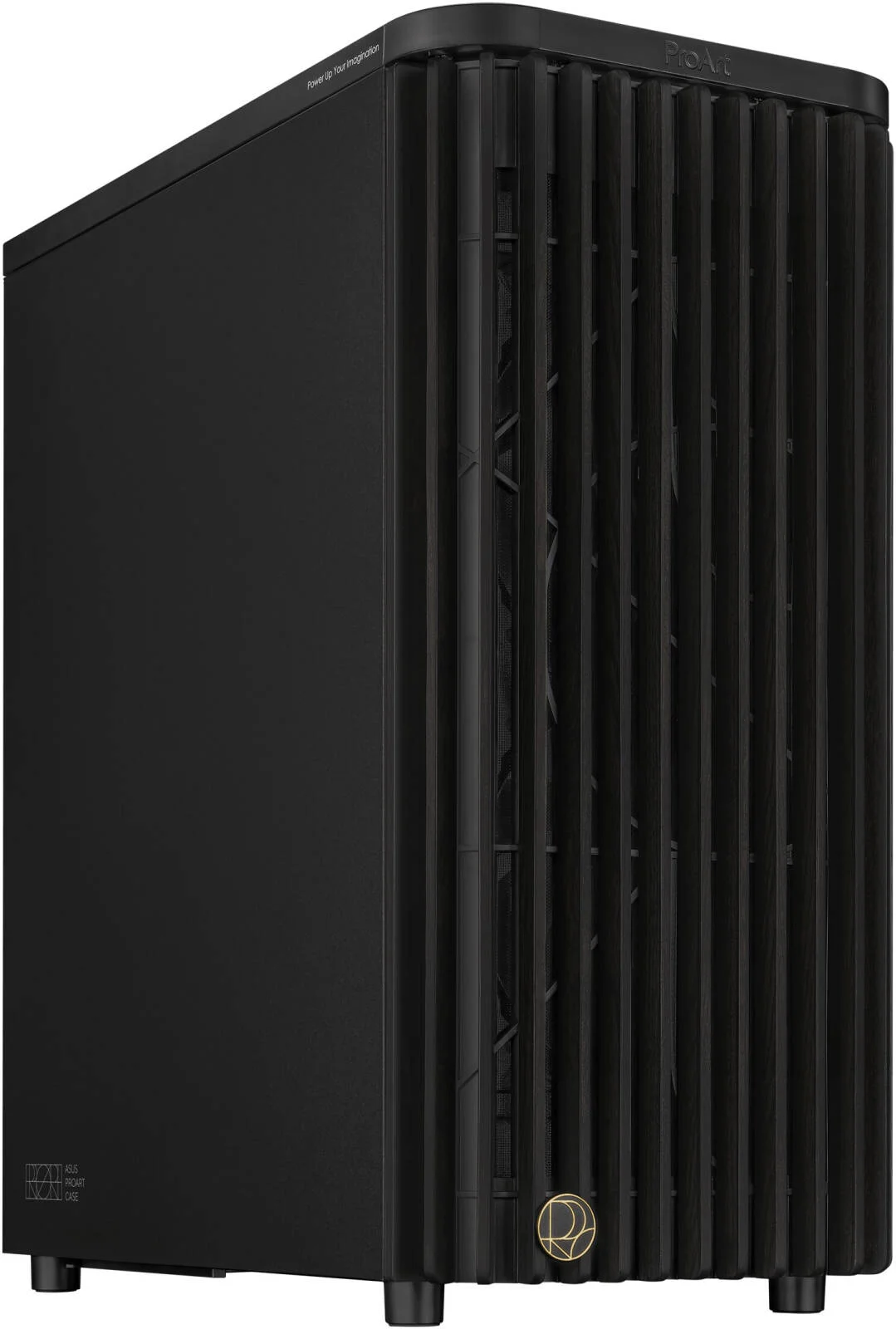 کیس کامپیوتر ASUS ProArt PA401 Wood Edition، پنل فلزی، 2 عدد فن 160 میلی‌متری از پیش نصب‌شده، پشتیبانی از رادیاتور تا 240 میلی‌متری و 5 فن، فیلترهای گرد و غبار قابل جابجایی، مشکی | 90DC00M0-B39010